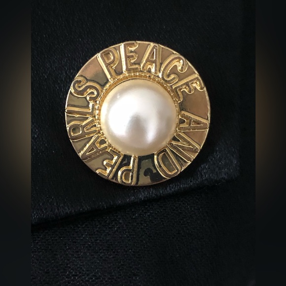 TJuniors cropped blazer bolero size 11/12 Vintage party evening pearls buttons - Picture 2 of 12